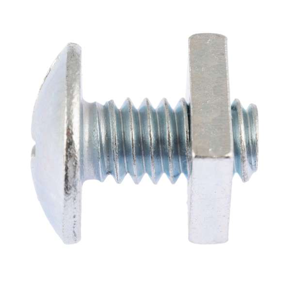 Zenith Bolt & Nut Mushroom Zinc Plated 1/4" x 12mm - 50 Pack