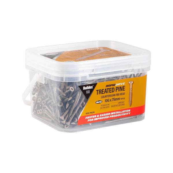 Buildex Screw T25 Star Drive Treated Pine Climacoat 10G x 75mm - Box of 500