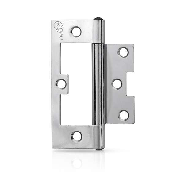 Trio 100 x 65 x 2mm Chrome Plated LP Quick Fit Light & Narrow Hinge