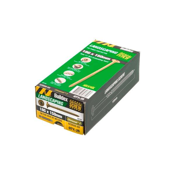 Buildex 18 - 7 x 150mm Landscaping Construction Screw