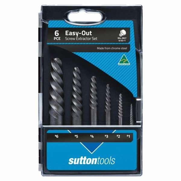 Sutton Tools Easy Out Screw Extractor Set - 6 Piece