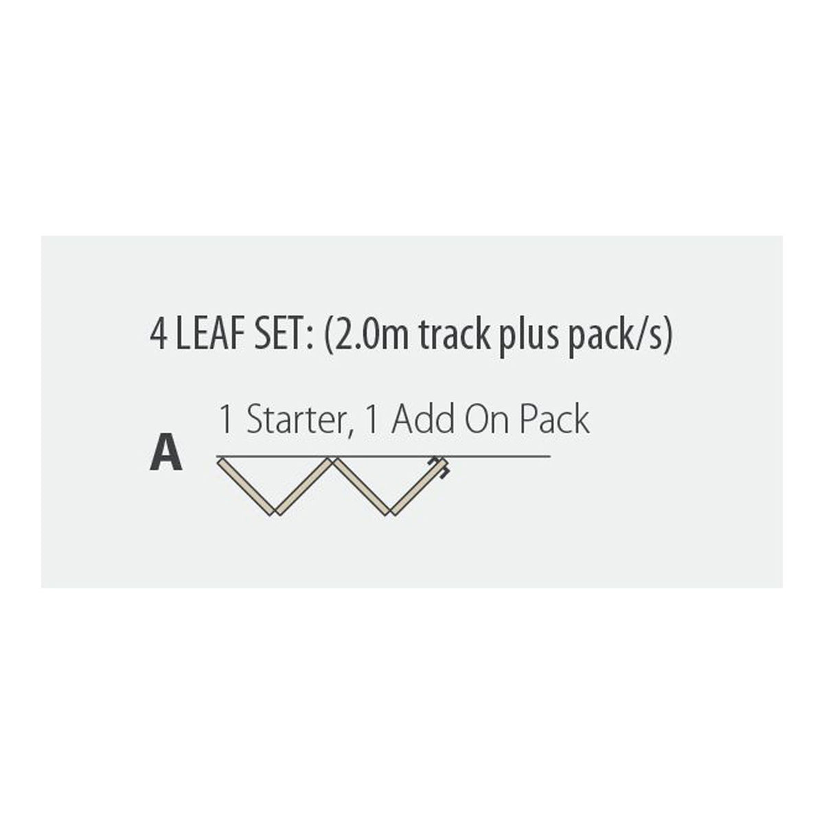 Hume Door Multifold Track & Fittings (4 Leaf) 2.0M Track 2 Start