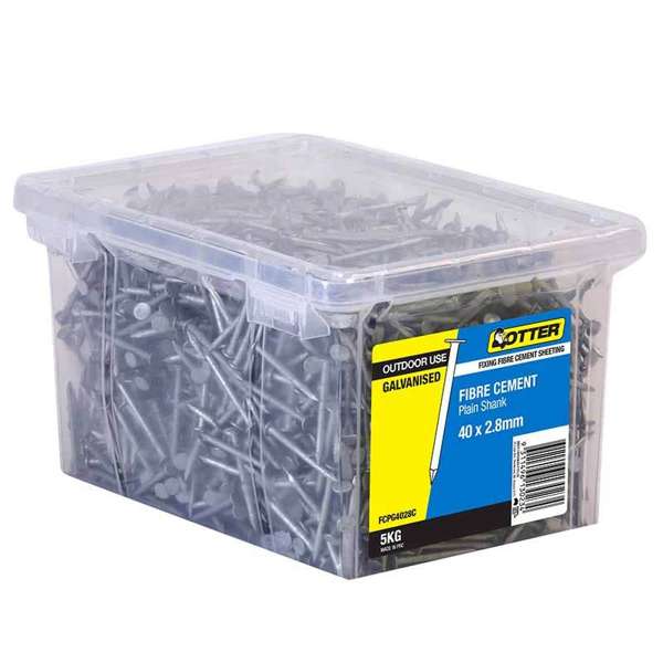 Otter Nail Fibre Cement Sheet Galvanised 40 x 2.80mm (5kg)