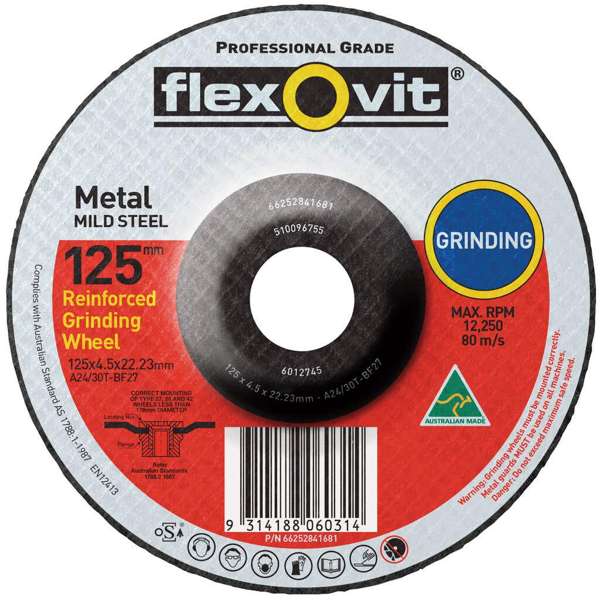 Flexovit Metal Grinding Wheel 125 x 4.5 x 22mm