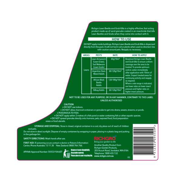 Richgro Lawn Beetle & Grub Killa 2.5kg