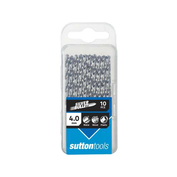 Sutton Tools 4.0mm Metric HSS Jobber Drill Bit - 10 Pack
