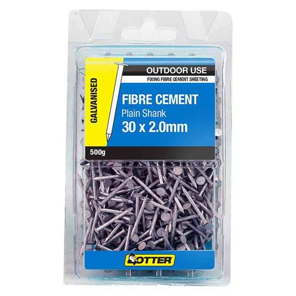Otter Nail Fibre Cement Sheet Galvanised 30 x 2.00mm (500g)