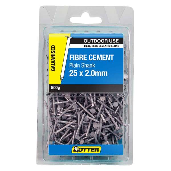Otter Nail Fibre Cement Sheet Galvanised 25 x 2.00mm (500g)