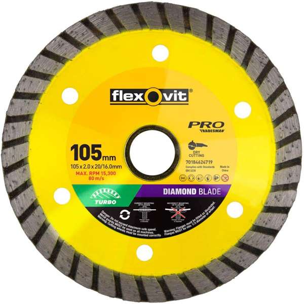 Flexovit Diamond Blade Concrete Brick 105mm