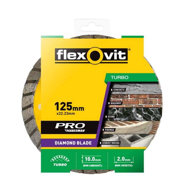 Flexovit Turbo Diamond Blade 125mm