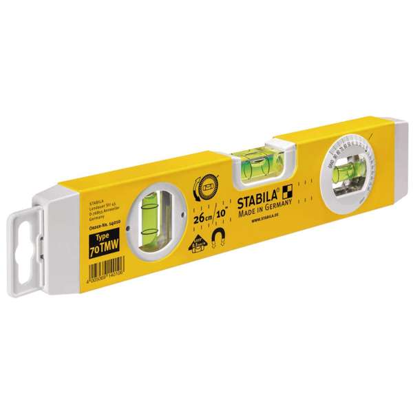 Stabila Type 70 TMW Magnetic Spirit Level with Angle Vial 260mm