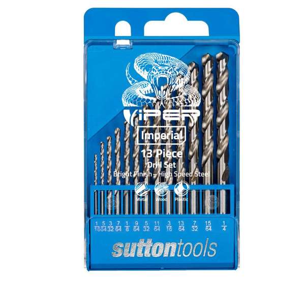 Sutton Tools Imperial Viper Drill Bit Set - 13 Piece