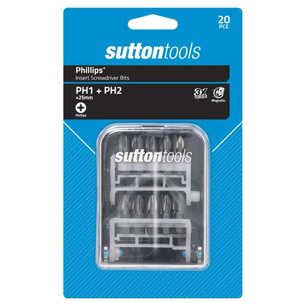 Sutton Tools Screwdriver Insert Bit Set 20 Piece