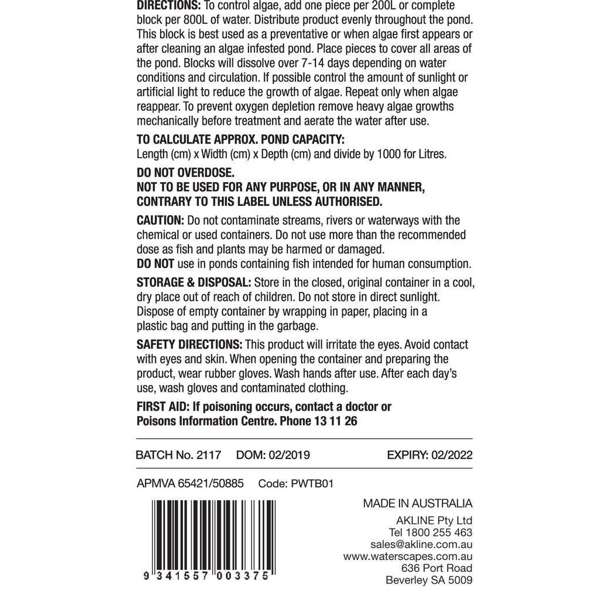 Tornado Pond Conditioning Block 20g