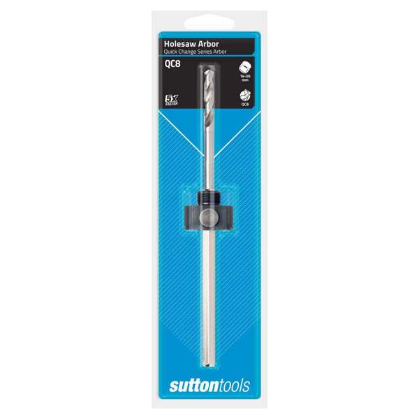 Sutton Tools Hole Saw Arbor Quick Change with Pilot Drill 14-30mm