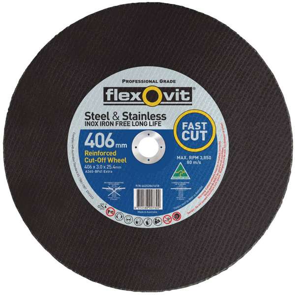 Flexovit Metal Cut-Off Wheel 406 x 3 x 25mm