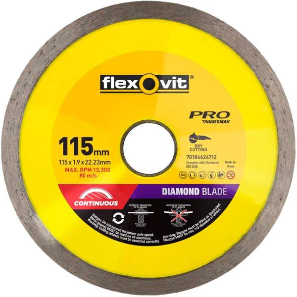 Flexovit Turbo Diamond Blade Tile 115mm