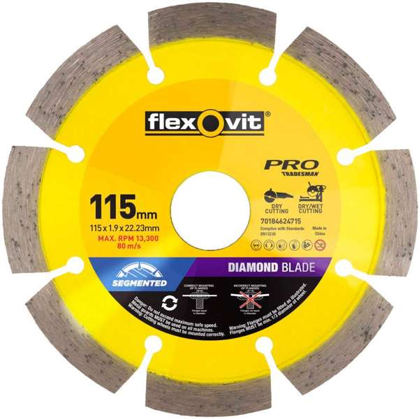 Flexovit Diamond Blade Tile/Brick 115mm