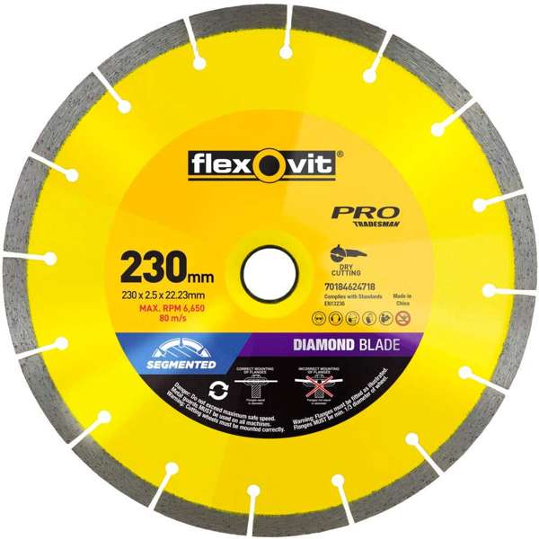 Flexovit Diamond Blade Tile/Brick 230mm