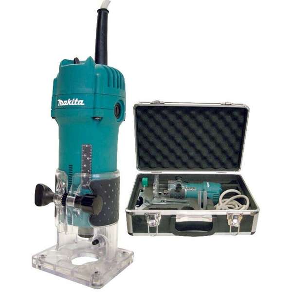 Makita 530W Laminate Trimmer with Case 6.35mm 3709X