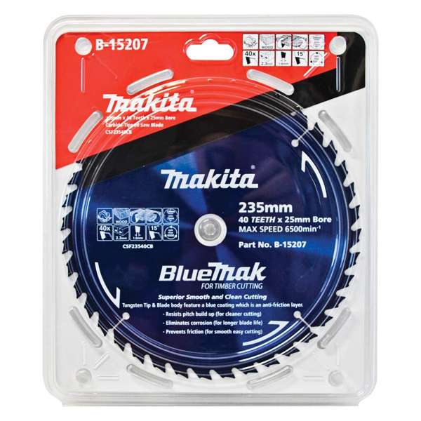 Makita BlueMak TCT Saw Blade 235 x 25mm x 40T B-15207
