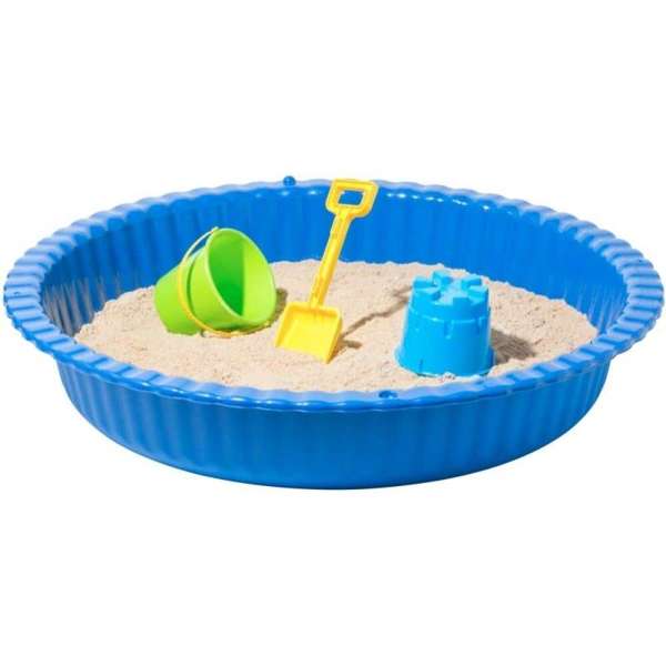Round Plastic Sandpit Blue