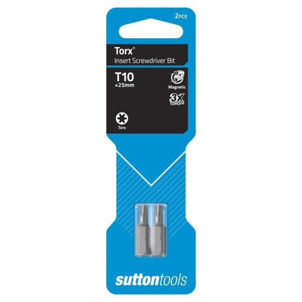 Sutton Tools Torx Screwdriver Bit 25mm - 2 Pack