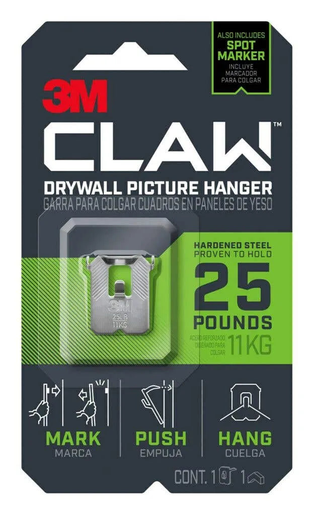 3M Claw Drywall Picture 1 Hanger with Temporary Spot Marker 11kg