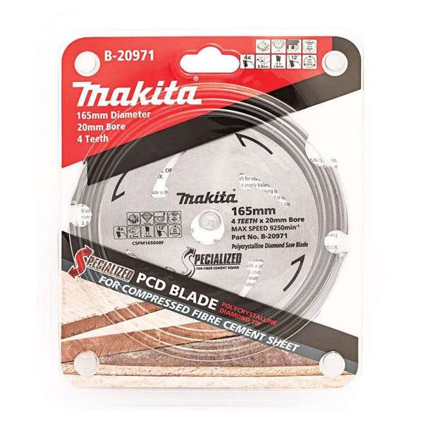 Makita Saw Blade Fibre Cement 165mm x 4T B-20971
