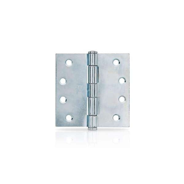 Trio Door Butt Hinge Fixed Pin Zinc Plated 100 x 100 x 2.5mm