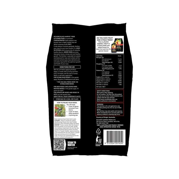 Richgro Black Marvel Rose & Flower Food 5kg