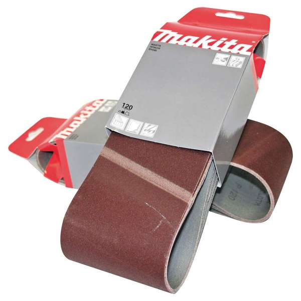 Makita Abrasive Belt P120 100 x 610mm - 5 Pack P-36924