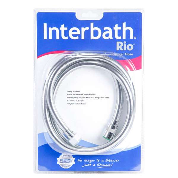 Interbath Rio Hand Shower Hose PVC Metallic 1.5m