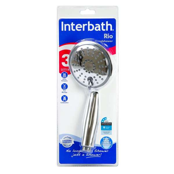 Interbath Rio 3 Function Hand Shower Chrome