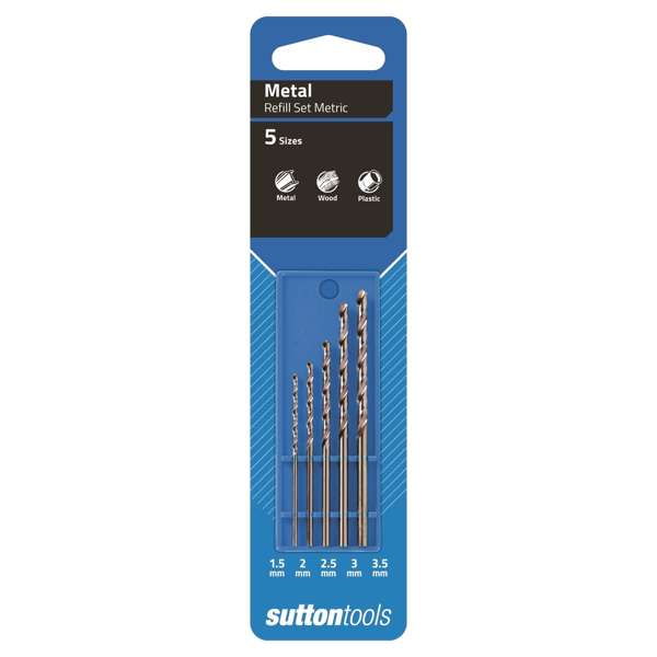 Sutton Tools Metric Viper Drill Bit Refill Set 1.5-3.5mm - 5 Piece