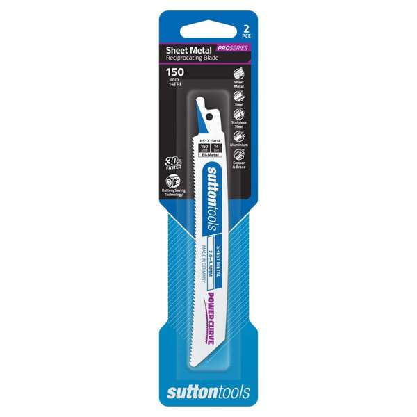 Sutton Tools Sheet Metal Reciprocating Blade Power Curve - 2 Pack
