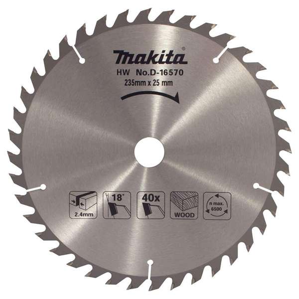 Makita Standard TCT Saw Blade 40T 235 x 25mm D-16570