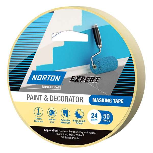 Norton Masking Tape Paint & Decorator 24mm x 50m
