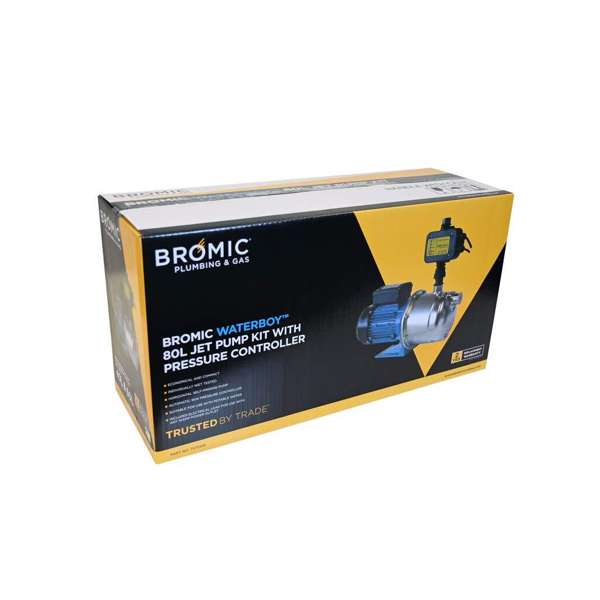 Bromic Waterboy 1.0kW 1.3HP Jet Pump with Controller 80L