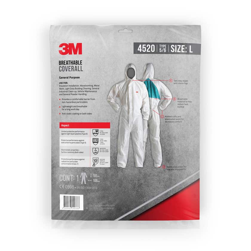 3M Coveralls Disposable Protective L