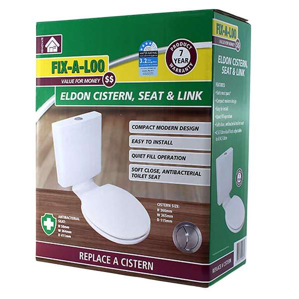 Fix-A-Loo Eldon Cistern with Seat & Link