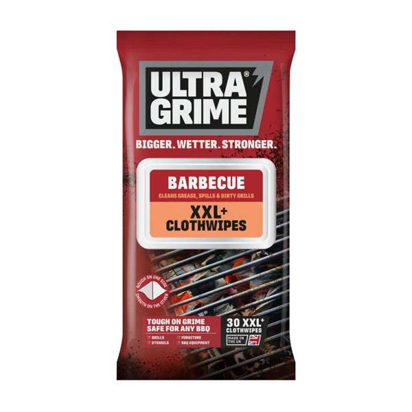 Ultragrime BBQ Abrasive Cloth Wipes x XL - 30 Pack