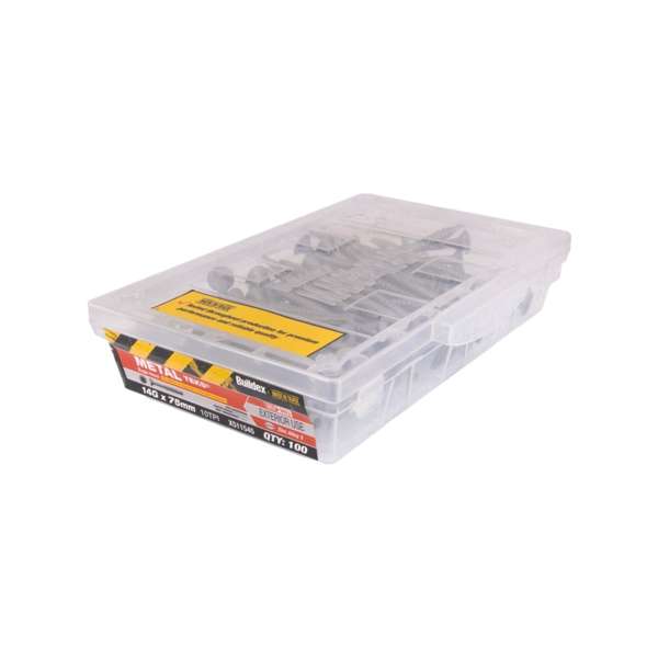 Buildex 14G x 75mm Zinc Alloy Bugle Batten Tek Screw - 100 Box