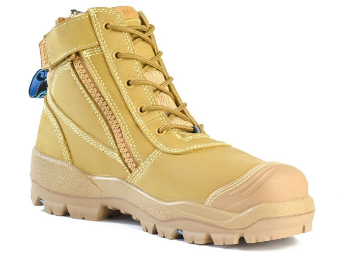 Boot Horizon Side Zip Safety Wheat — Durable Steel-Toe Construction for Trades
