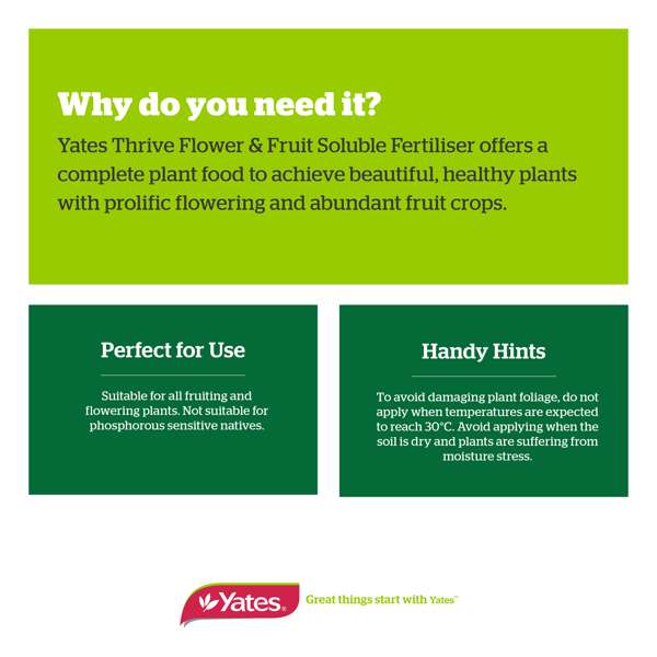 Yates 500g Thrive Flower & Fruit Soluble Plant Food