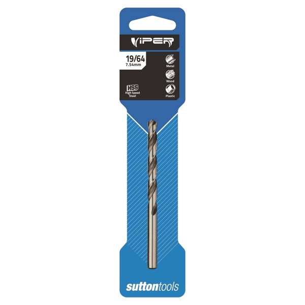 Sutton Tools 19/64" Viper Jobber Drill Bit