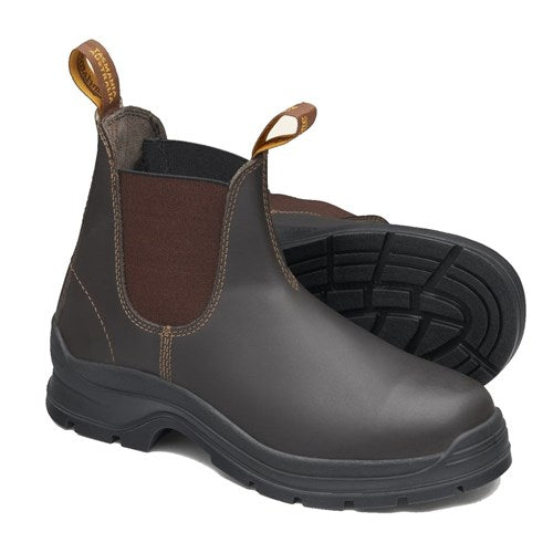 Blundstone Boot Work Elastic Side Leather Brown S11 405