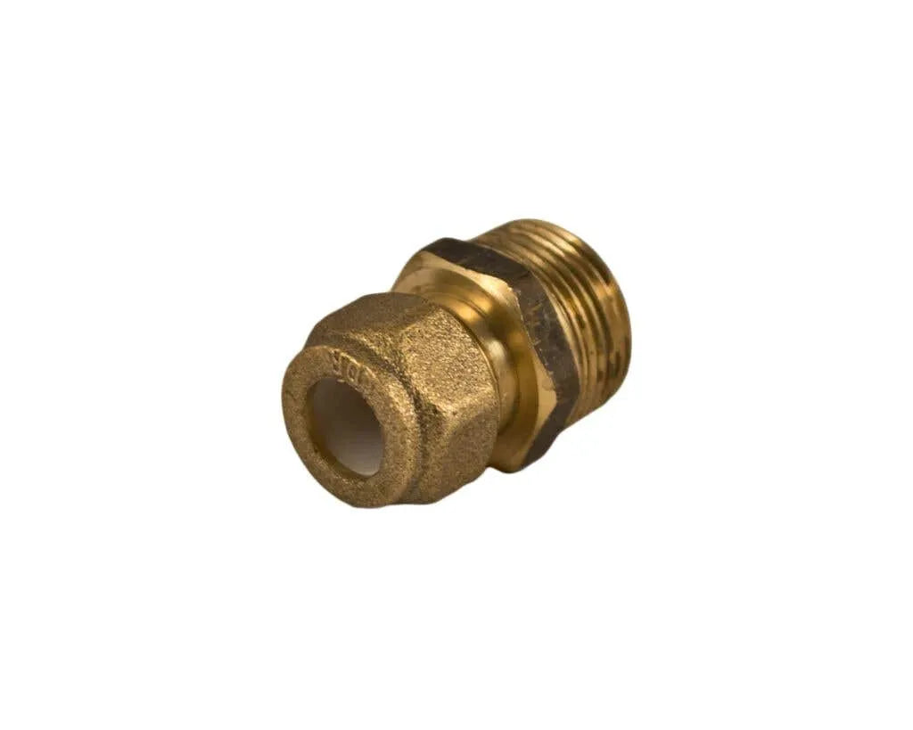 Brasshards Nylon Olive Compression Union Brass 20mm Male x 15mm Compression