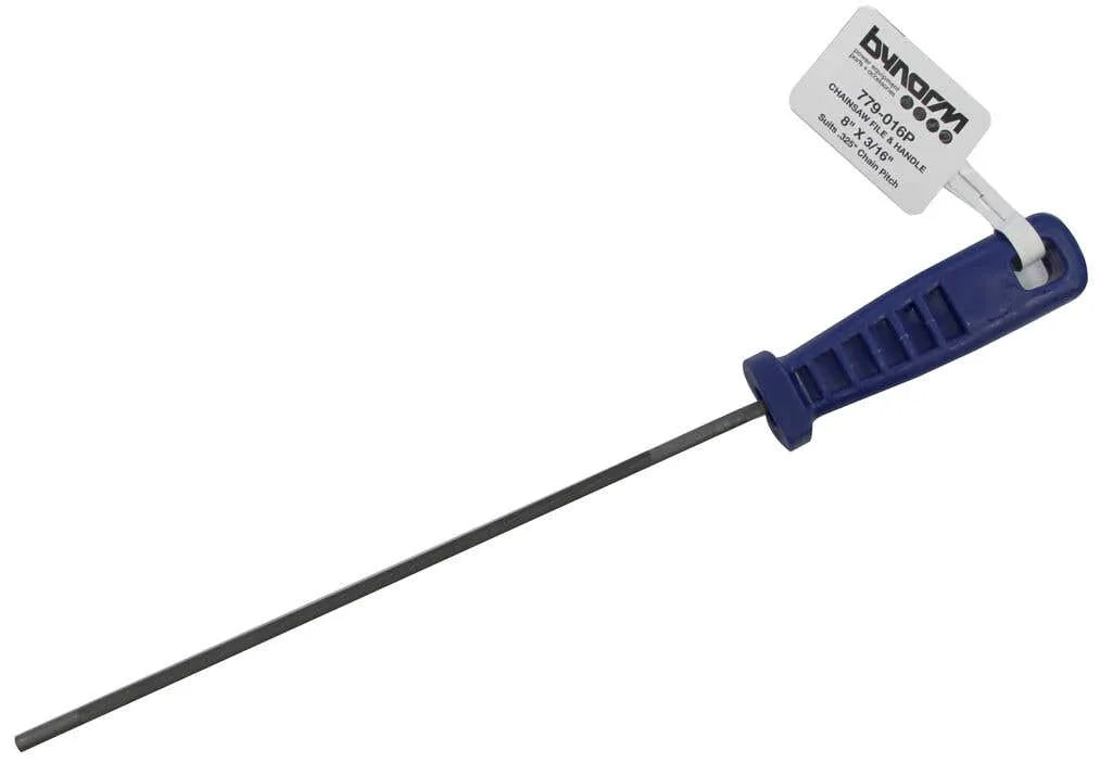 Bynorm Round Chainsaw File & Handle 3/16"