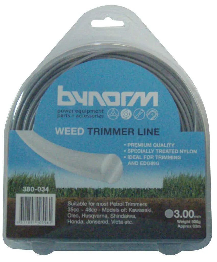 Bynorm Round Whipper Snipper Cord Grey 3.0mm 500g